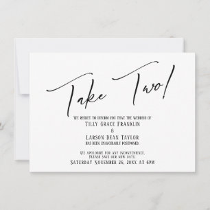 Elegante Escritura A Mano Toma Dos Tarjeta De Demo