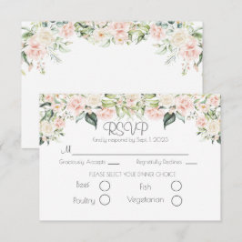 Elegante escritura floral Boda RSVP
