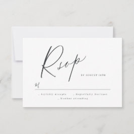 Elegante escritura moderna boda minimalista RSVP