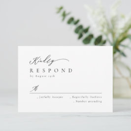 Elegante escritura moderna boda minimalista RSVP