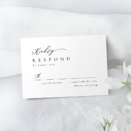 Elegante escritura moderna boda minimalista RSVP