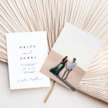 Elegante escritura neutral de foto invitación a ma<br><div class="desc">Esta sencilla y elegante invitación es perfecta para un boda moderno. El diseño presenta un tipo de letra manuscrito y un diseño minimalista moderno. Diseñado para coordinar con para la Colección Invitación a Boda "Glam Natural". Para cambiar los nombres, la ubicación y la fecha del boda y otros detalles, haga...</div>