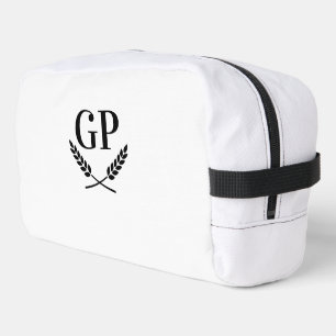Elegante escudo de laurel monograma logotipo bolsa