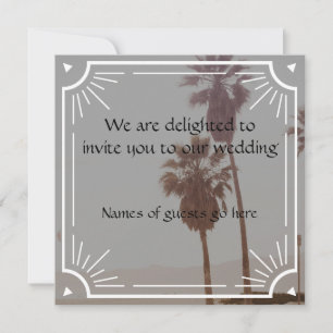 Elegante estilo Art Déco Invitación a la boda