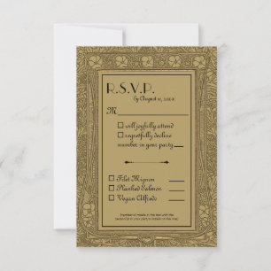 Elegante estilo Art Nouveau RSVP w Elección de com