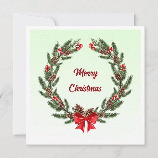 Elegante estilo moderno colorido Feliz Navidad (Anverso)