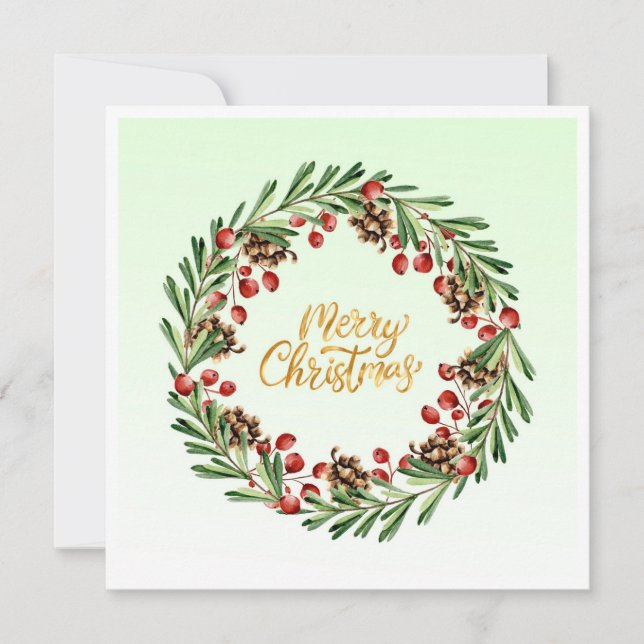 Elegante estilo moderno colorido Feliz Navidad (Anverso)