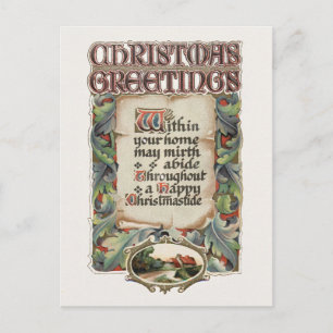 Elegante Estilo Vintage Saludos de Navidad