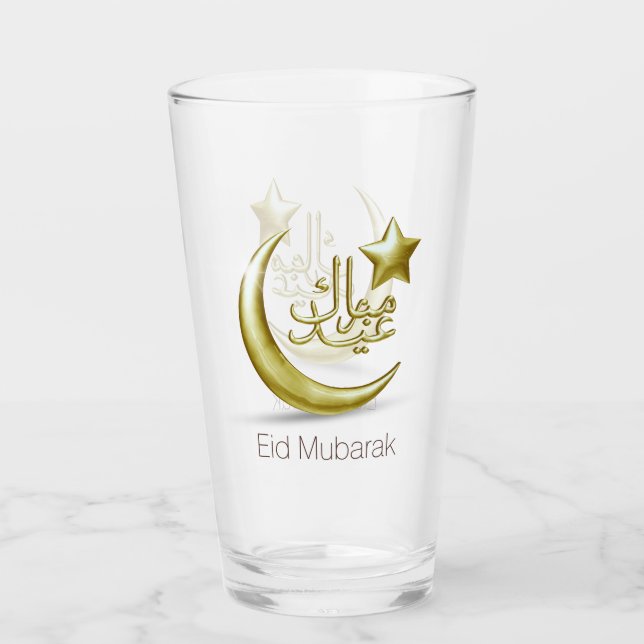 Elegante Estrella Eid Mubarak Gold Moon (Anverso)