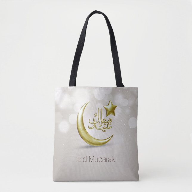 Elegante Estrella Eid Mubarak Gold Moon - Bolsa To (Anverso)
