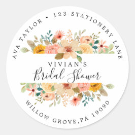 Elegante etiqueta adhesiva de dirección de devoluc