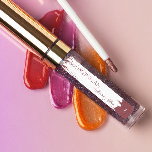 Elegante Etiqueta Cosmética Gloss Lip de Stroke