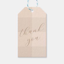Elegante etiqueta de agradecimiento con gingham ne