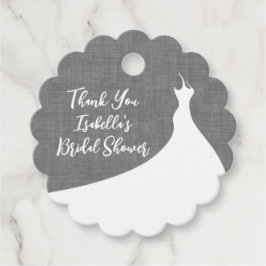 Elegante etiqueta de agradecimiento para baby show