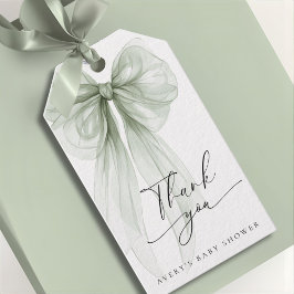 Elegante etiqueta de agradecimiento para baby show