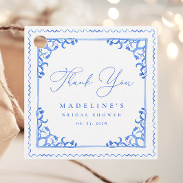 Elegante etiqueta de agradecimiento para baby show