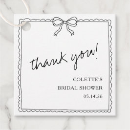 Elegante etiqueta de agradecimiento para despedida