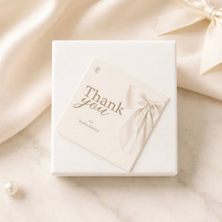 Elegante Etiqueta de Agradecimiento para Fiesta de