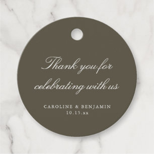 Elegante etiqueta de agradecimiento personalizada 