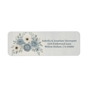 Elegante etiqueta de boda con sello de cera floral