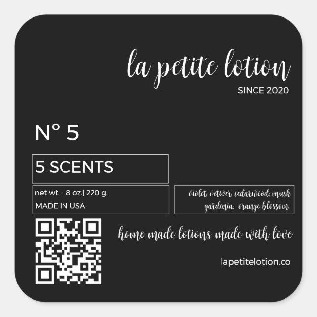 Elegante etiqueta de botella cosmética moderna en  (Anverso)