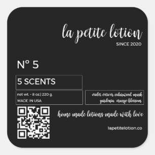 Elegante etiqueta de botella cosmética moderna en 