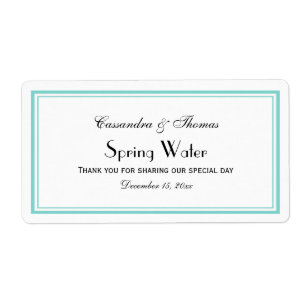 Elegante etiqueta de botella de agua de Aqua con m