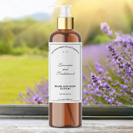 Elegante etiqueta de botella de cosméticos imperme