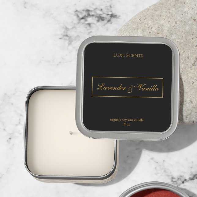 Elegante etiqueta de cuadrado de velas perfumadas (Subido por el creador)