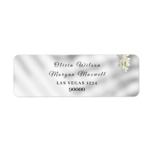 Elegante Etiqueta de Dirección de Boda Botánica Mi