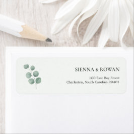 Elegante etiqueta de dirección de regreso de boda 
