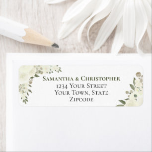 Elegante Etiqueta de Dirección de Regreso de Boda