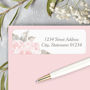 Elegante etiqueta de dirección de regreso de boda