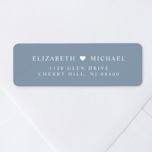 Elegante Etiqueta de Dirección de Regreso de Boda 