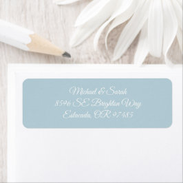 Elegante Etiqueta de Dirección de Regreso de Boda