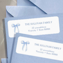 Elegante etiqueta de dirección de retorno de arco 