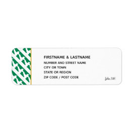Elegante etiqueta de dirección de retorno de Pegat