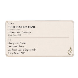 Elegante Etiqueta de Envío para Pequeñas Empresas