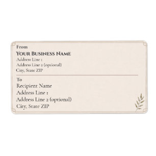 Elegante Etiqueta de Envío para Pequeñas Empresas