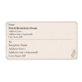 Elegante Etiqueta de Envío para Pequeñas Empresas