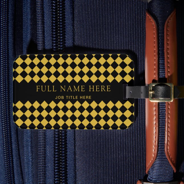 Elegante etiqueta de equipaje Personalizado para p (Anverso In Situ 4)