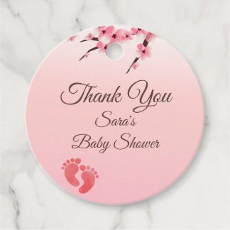 Elegante etiqueta de favorito de Baby Shower con f