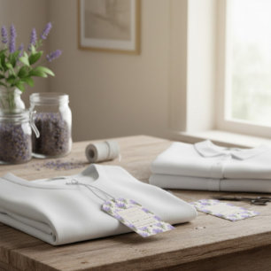 Elegante etiqueta de precio con tema de lavanda co