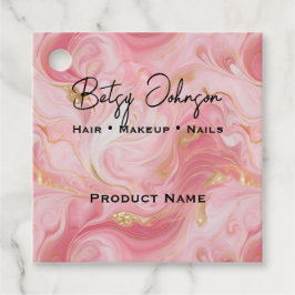 Elegante etiqueta de producto de color rosa dorado