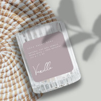 Elegante etiqueta de producto de la vela de lilac