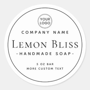 Elegante etiqueta de producto redondeada minimalis