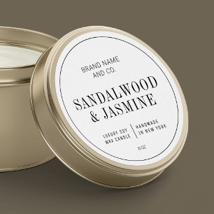 Elegante Etiqueta de producto simple de velas en b