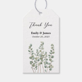 Elegante etiqueta de regalo Boda botánico