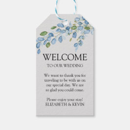 Elegante etiqueta de regalo de acuarela