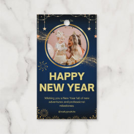 Elegante etiqueta de regalo de Año Nuevo Feliz 202